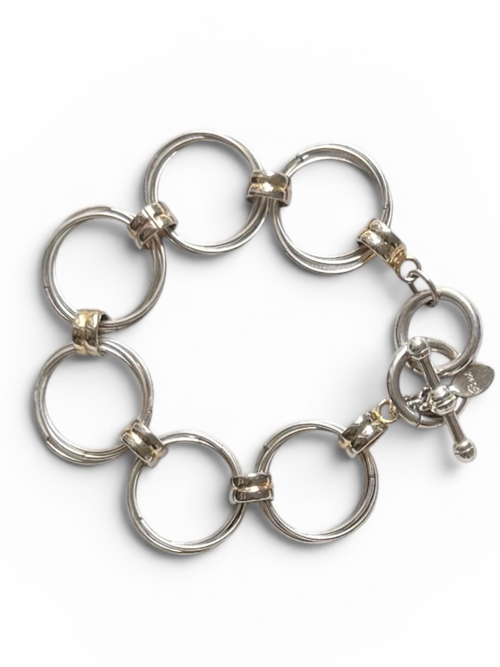 Best Silver and Gold Multi Circle Link Bracelet